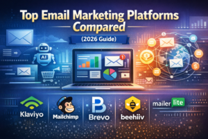 Top Email Marketing Platforms Compared (2026 Guide) – Compare Klaviyo, Mailchimp, Brevo, beehiiv & more. Discover pricing, AI features, pros and cons to choose the best platform for your business.